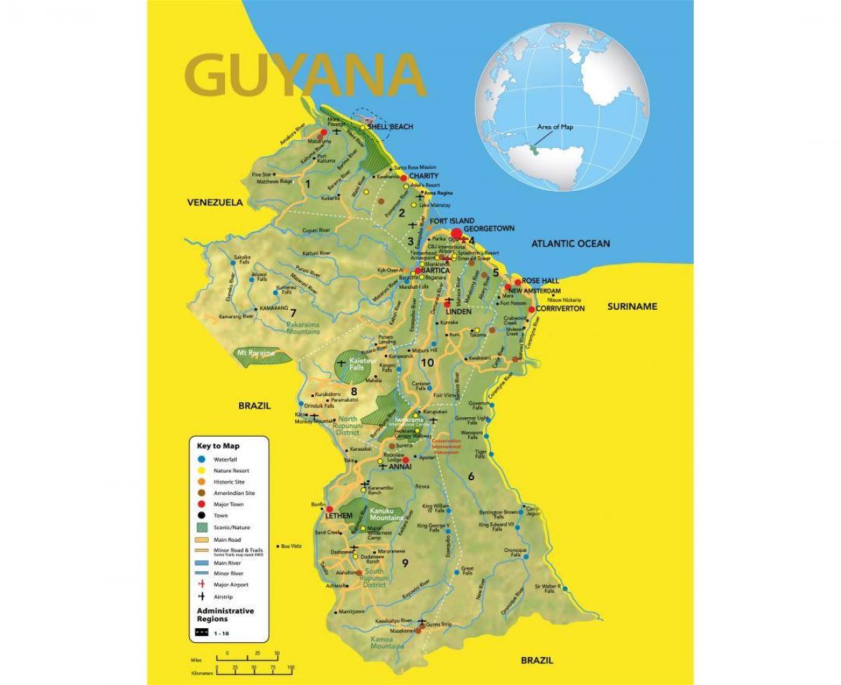 karta Gvajana lokacija karti 