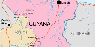 Karta Gvajana lokacija na svijetu